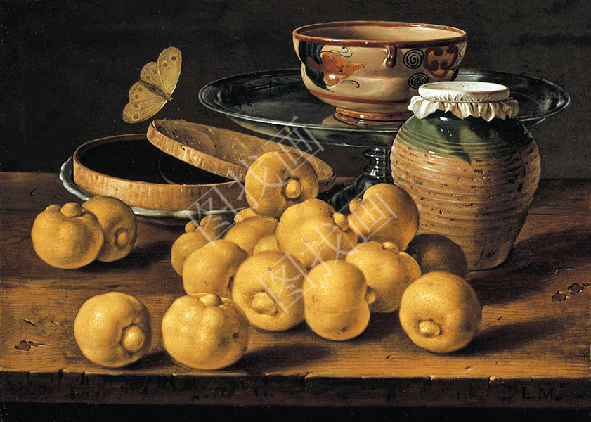 Still Life with Limes, Box of Jelly, Butterfly and Vessels